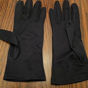 VINTAGE! LONG SATIN FEEL BLACK GLOVES
